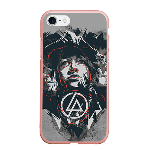 Чехол iPhone 7/8 матовый Linkin Park: My Style / 3D-Светло-розовый – фото 1