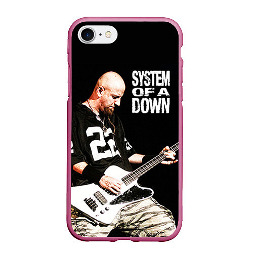 Чехол iPhone 7/8 матовый System of a Down / 3D-Малиновый – фото 1