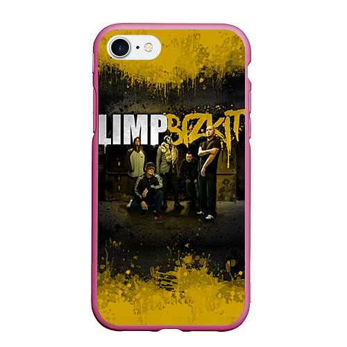 Чехол iPhone 7/8 матовый Limp Bizkit: Gold Street / 3D-Малиновый – фото 1