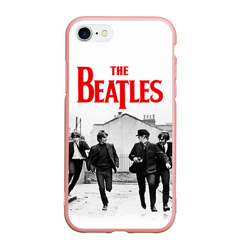 Чехол iPhone 7/8 матовый The Beatles: Break / 3D-Светло-розовый – фото 1