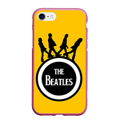 Чехол iPhone 7/8 матовый The Beatles: Yellow Vinyl, цвет: 3D-малиновый