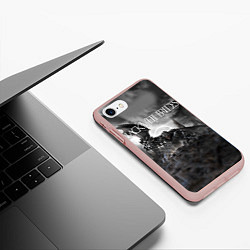 Чехол iPhone 7/8 матовый Black Veil Brides: Faithless, цвет: 3D-светло-розовый — фото 2