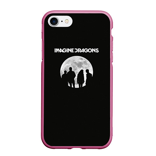 Чехол iPhone 7/8 матовый Imagine Dragons: Moon / 3D-Малиновый – фото 1