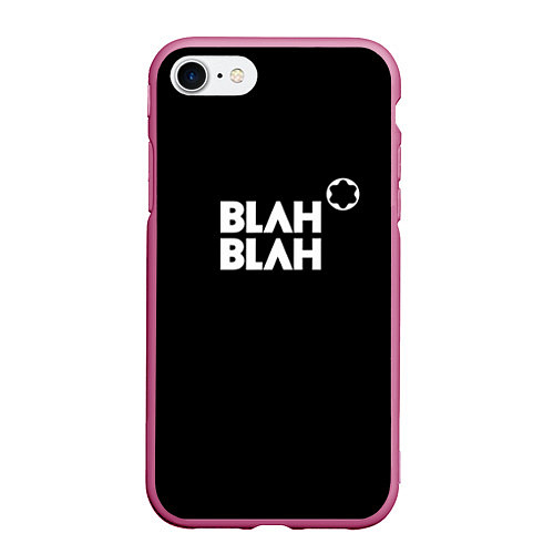 Чехол iPhone 7/8 матовый Blah-blah / 3D-Малиновый – фото 1