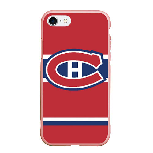 Чехол iPhone 7/8 матовый Montreal Canadiens / 3D-Светло-розовый – фото 1