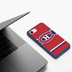 Чехол iPhone 7/8 матовый Montreal Canadiens, цвет: 3D-тёмно-синий — фото 2