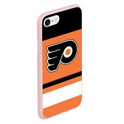 Чехол iPhone 7/8 матовый Philadelphia Flyers, цвет: 3D-светло-розовый — фото 2