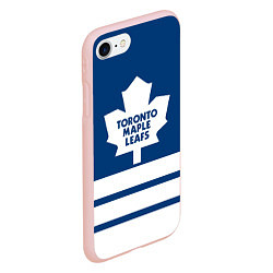 Чехол iPhone 7/8 матовый Toronto Maple Leafs, цвет: 3D-светло-розовый — фото 2