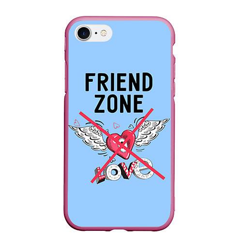 Чехол iPhone 7/8 матовый Friendzone / 3D-Малиновый – фото 1