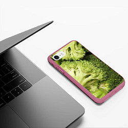 Чехол iPhone 7/8 матовый Брокколи, цвет: 3D-малиновый — фото 2