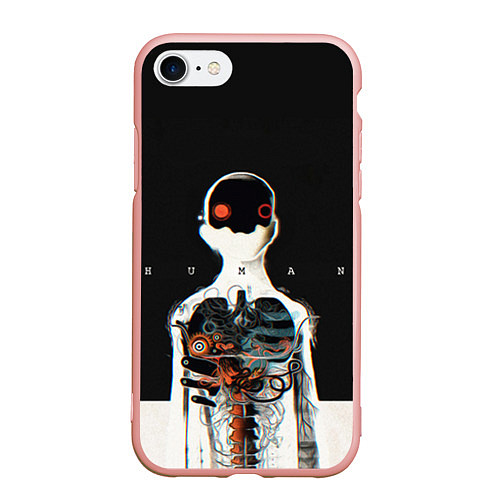 Чехол iPhone 7/8 матовый Three Days Grace: Skeleton / 3D-Светло-розовый – фото 1