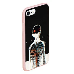 Чехол iPhone 7/8 матовый Three Days Grace: Skeleton, цвет: 3D-светло-розовый — фото 2