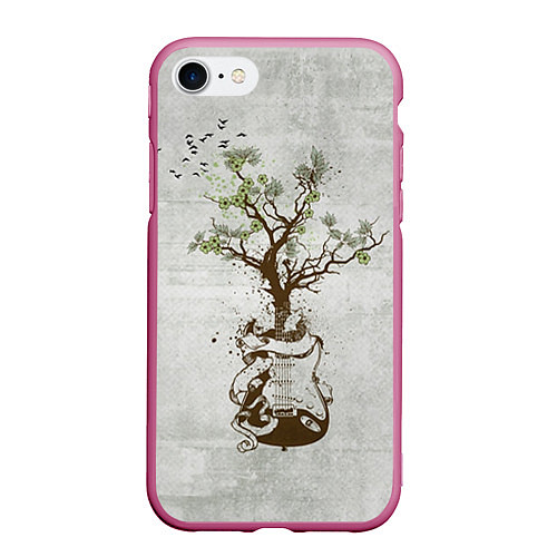Чехол iPhone 7/8 матовый Three Days Grace: Tree / 3D-Малиновый – фото 1