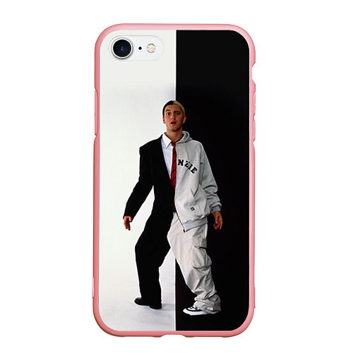 Чехол iPhone 7/8 матовый Eminem: Black & White / 3D-Баблгам – фото 1