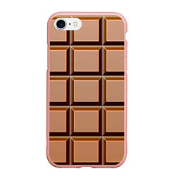 Чехол iPhone 7/8 матовый Шоколад, цвет: 3D-светло-розовый