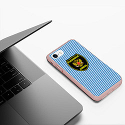 Чехол iPhone 7/8 матовый Рыболовные войска, цвет: 3D-светло-розовый — фото 2