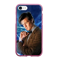 Чехол iPhone 7/8 матовый 11th Doctor Who, цвет: 3D-малиновый