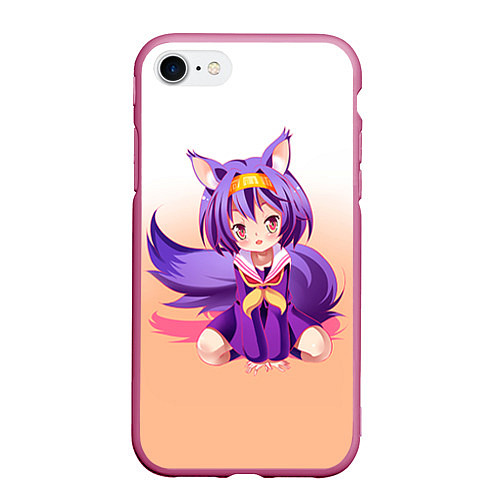 Чехол iPhone 7/8 матовый No Game No Life / 3D-Малиновый – фото 1