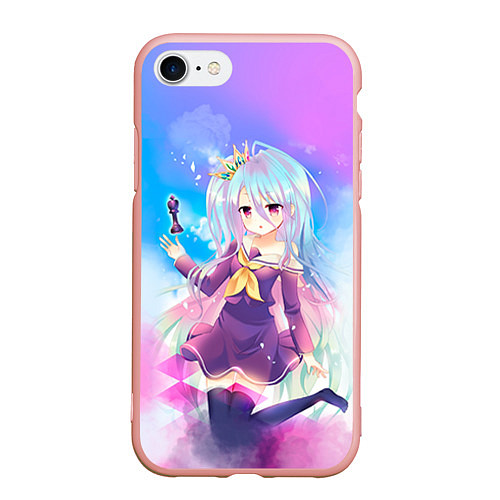 Чехол iPhone 7/8 матовый No Game No Life / 3D-Светло-розовый – фото 1