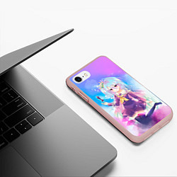 Чехол iPhone 7/8 матовый No Game No Life, цвет: 3D-светло-розовый — фото 2