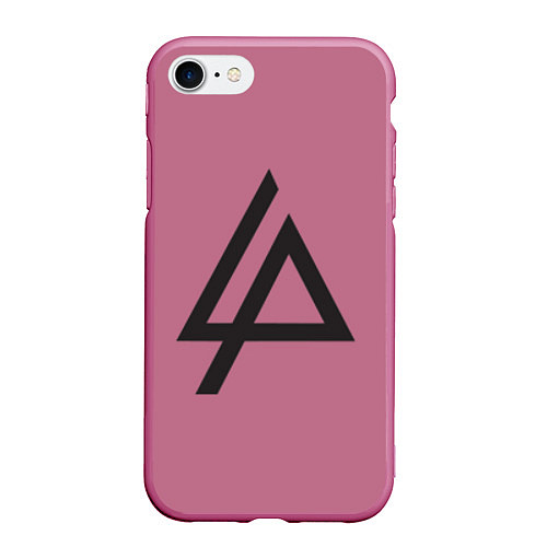 Чехол iPhone 7/8 матовый Linkin Park: Symbol / 3D-Малиновый – фото 1