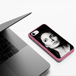 Чехол iPhone 7/8 матовый Mono Jolie, цвет: 3D-малиновый — фото 2