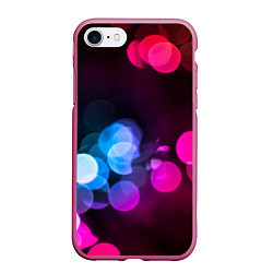 Чехол iPhone 7/8 матовый Light Spots, цвет: 3D-малиновый