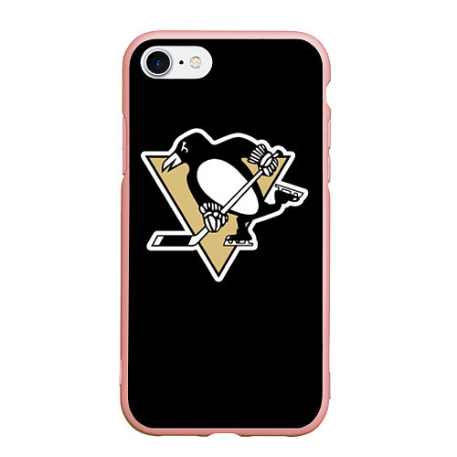 Чехол iPhone 7/8 матовый Pittsburgh Penguins: Malkin / 3D-Светло-розовый – фото 1