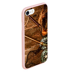 Чехол iPhone 7/8 матовый Рыбацкий стол, цвет: 3D-светло-розовый — фото 2