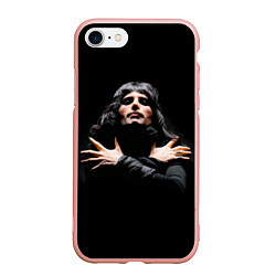 Чехол iPhone 7/8 матовый Фредди Меркьюри, цвет: 3D-светло-розовый
