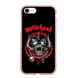 Чехол iPhone 7/8 матовый Motorhead, цвет: 3D-светло-розовый