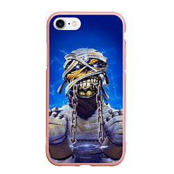 Чехол iPhone 7/8 матовый Iron Maiden: Mummy, цвет: 3D-светло-розовый