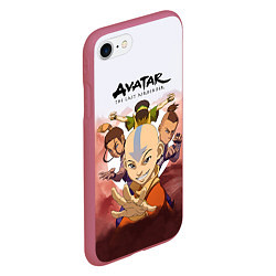 Чехол iPhone 7/8 матовый Avatar: The last airbender, цвет: 3D-малиновый — фото 2