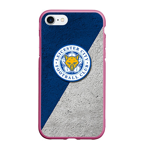 Чехол iPhone 7/8 матовый Leicester City FC / 3D-Малиновый – фото 1