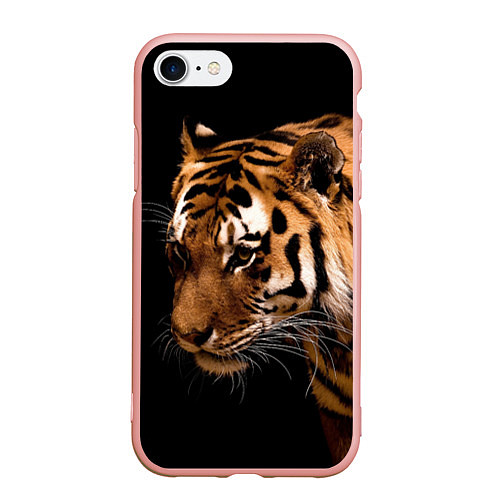 Чехол iPhone 7/8 матовый Тигрица / 3D-Светло-розовый – фото 1