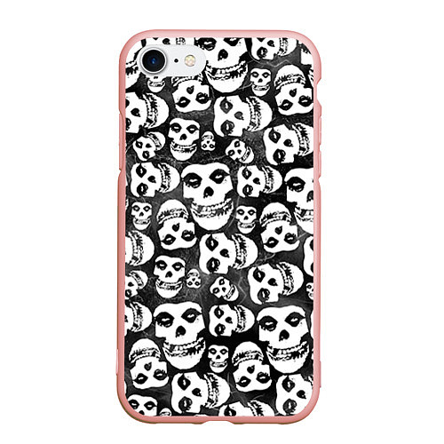 Чехол iPhone 7/8 матовый Misfits Pattern / 3D-Светло-розовый – фото 1