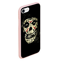 Чехол iPhone 7/8 матовый Misfits: Death Face, цвет: 3D-светло-розовый — фото 2
