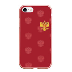 Чехол iPhone 7/8 матовый Сборная России по футболу, цвет: 3D-светло-розовый