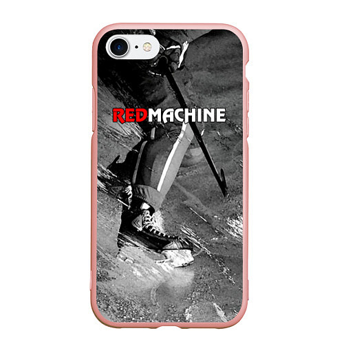 Чехол iPhone 7/8 матовый Red maсhine / 3D-Светло-розовый – фото 1
