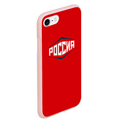 Чехол iPhone 7/8 матовый Россия, цвет: 3D-светло-розовый — фото 2