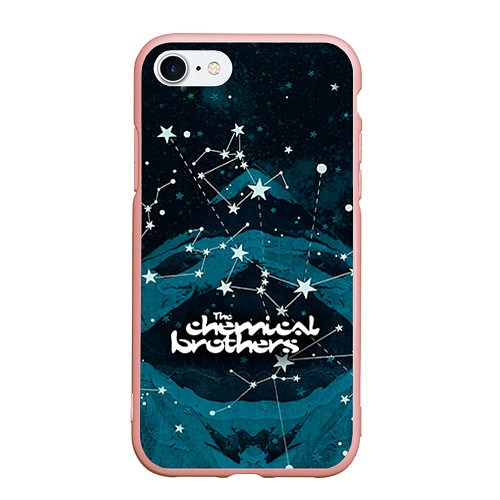 Чехол iPhone 7/8 матовый Chemical Brothers: Space / 3D-Светло-розовый – фото 1