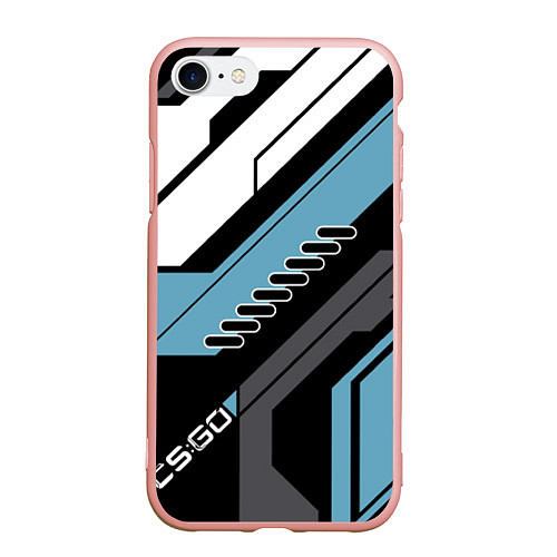 Чехол iPhone 7/8 матовый CS:GO Vulcan Style / 3D-Светло-розовый – фото 1