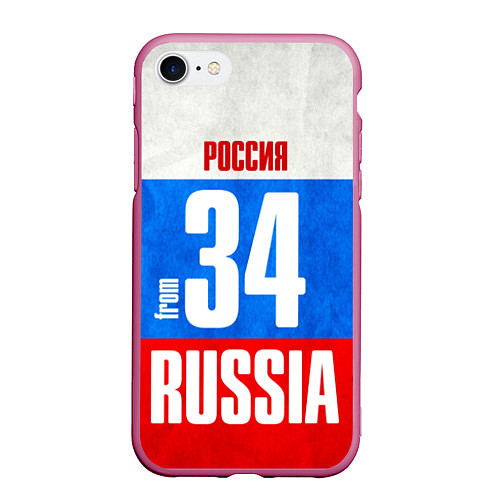 Чехол iPhone 7/8 матовый Russia: from 34 / 3D-Малиновый – фото 1
