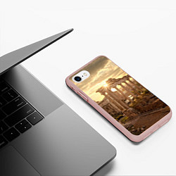 Чехол iPhone 7/8 матовый Римское солнце, цвет: 3D-светло-розовый — фото 2