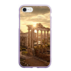 Чехол iPhone 7/8 матовый Римское солнце цвета 3D-светло-сиреневый — фото 1