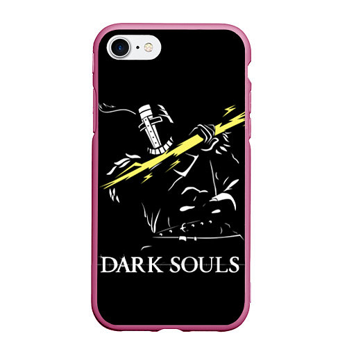 Чехол iPhone 7/8 матовый Dark Souls / 3D-Малиновый – фото 1