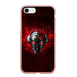 Чехол iPhone 7/8 матовый Pirate Station: Blood Face, цвет: 3D-светло-розовый