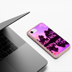 Чехол iPhone 7/8 матовый Hawaii dream, цвет: 3D-светло-розовый — фото 2