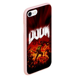 Чехол iPhone 7/8 матовый DOOM: 2016, цвет: 3D-светло-розовый — фото 2