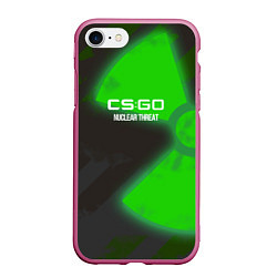 Чехол iPhone 7/8 матовый Cs:go - Nuclear Threat Ядерная Угроза, цвет: 3D-малиновый